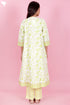 Cambric Cotton Dress In Floral Block Print